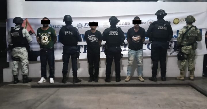 Detienen FSPE, Sedena y GN a 3 presuntos generadores de violencia en Santa Rosa de Lima, Villagrán