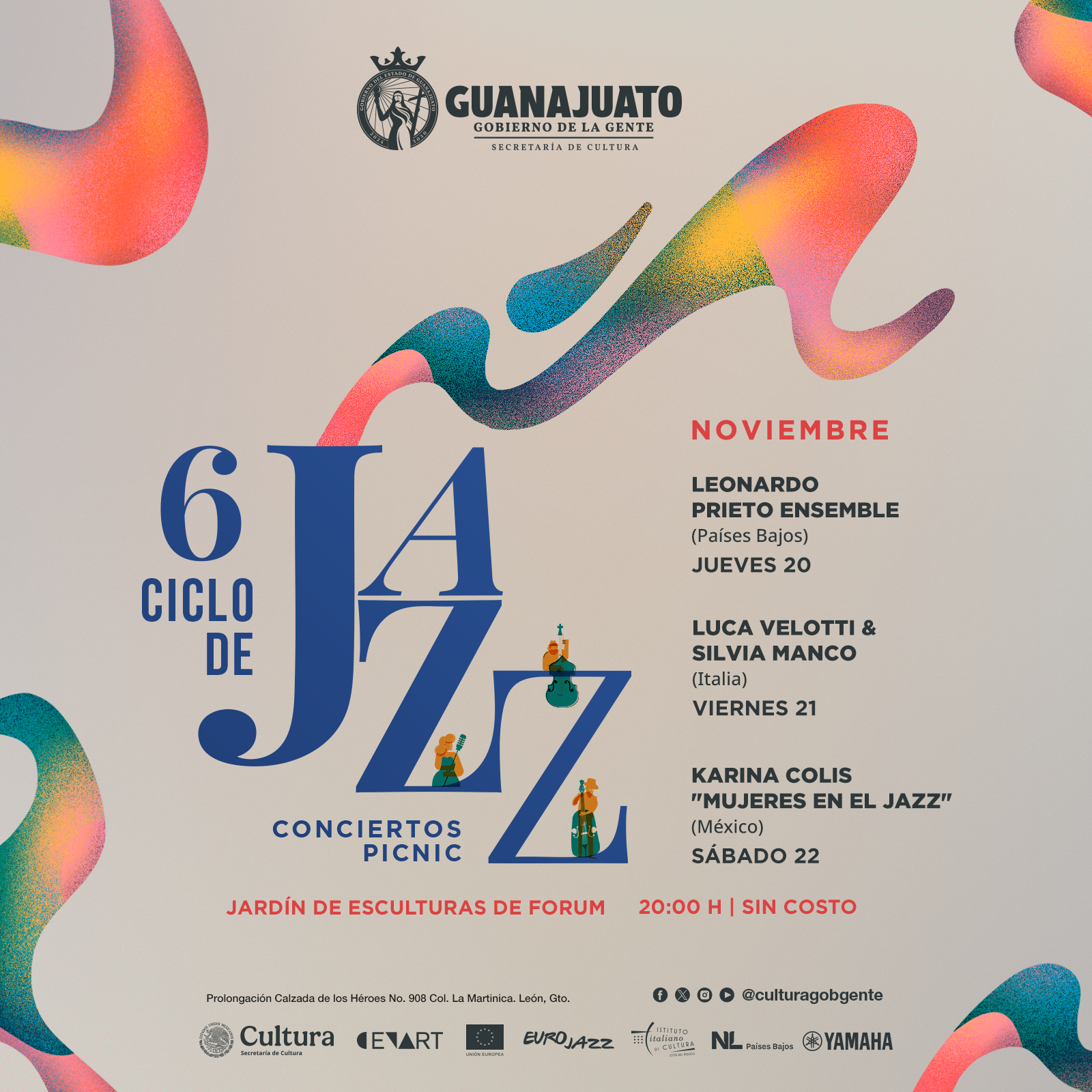 La Secretaría de Cultura presenta el 6º Ciclo de Jazz en colaboración con el CENART y la Unión Europea en México