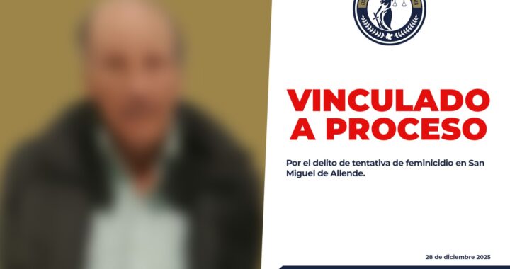Vinculan a proceso a hombre por tentativa de feminicidio en San Miguel de Allende