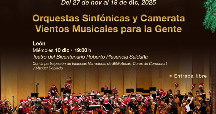 La SCG presenta Una Navidad de Cuento con la Orquesta Sinfónica Vientos Musicales León