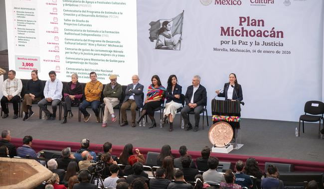 SECRETARÍA DE CULTURA DEL GOBIERNO DE MÉXICO PRESENTA ACCIONES CULTURALES DEL PLAN MICHOACÁN POR LA PAZ Y LA JUSTICIA