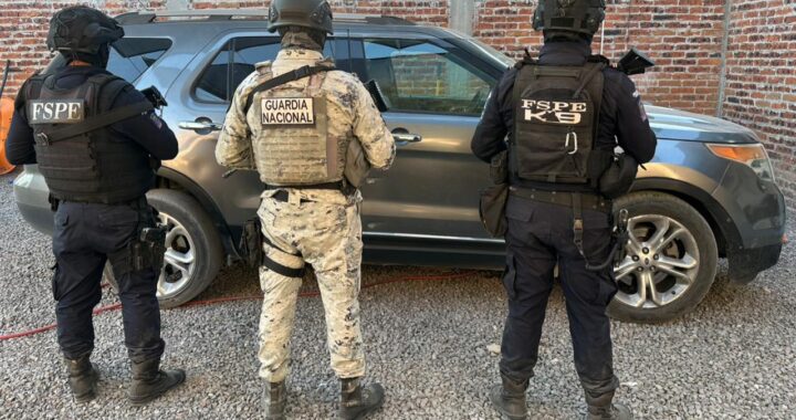 Aseguran FSPE y GN droga, municiones y equipo táctico en Santa Rosa de Lima, Villagrán