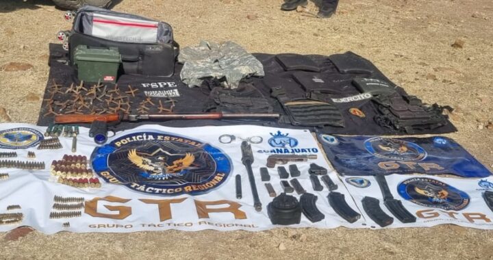Aseguran GTR armamento y cartuchos durante operativo en Juventino Rosas