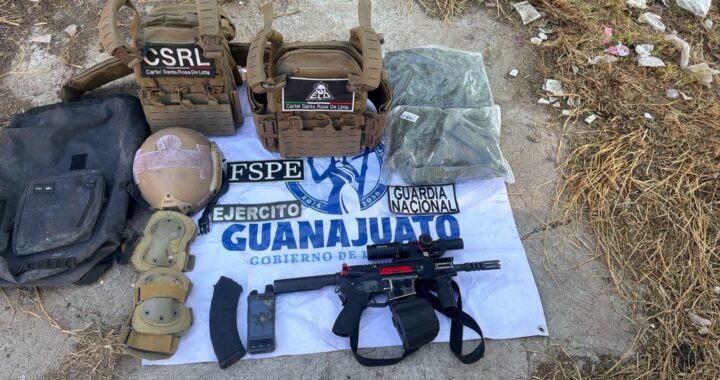 Aseguran Células Mixtas arma larga, equipo táctico y más de 60 cartuchos en Villagrán y Celaya