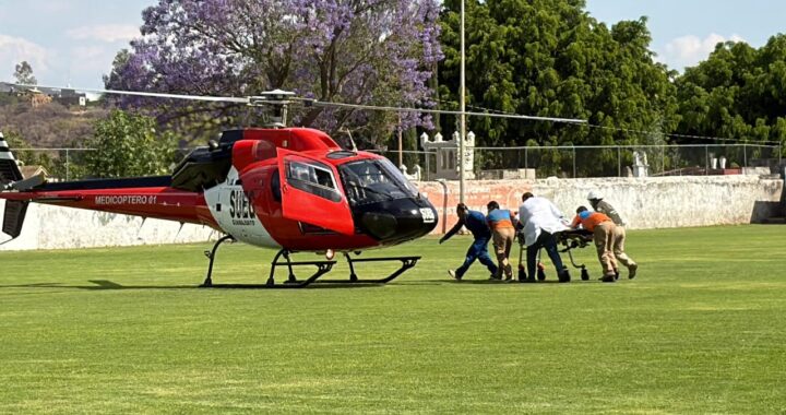 Código Oro en acción: traslado aéreo del SUEG salva a paciente obstétrica en Guanajuato