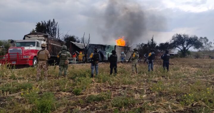 Asegura SSP centro de almacenamiento de hidrocarburo en Juventino Rosas