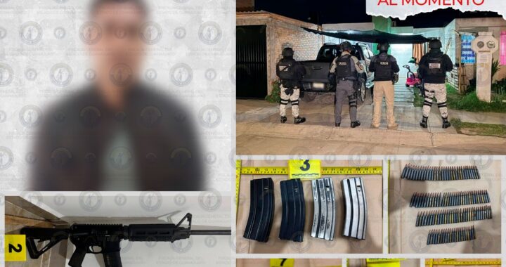 Operativo de la FGE deja un detenido; armas largas y droga asegurada en San Felipe