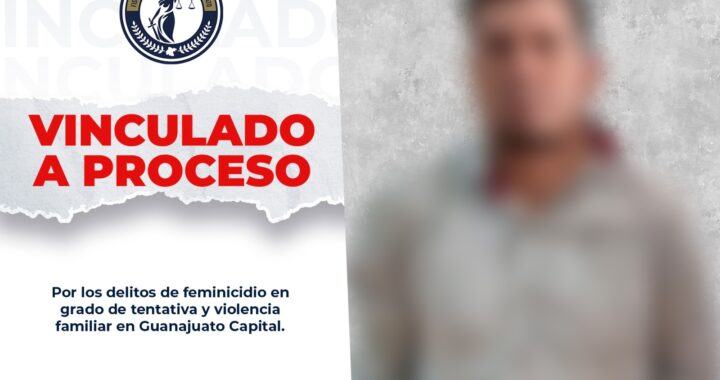 Potencial feminicida es detenido y vinculado a proceso en Guanajuato capital