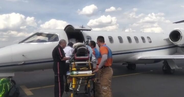 SSG traslada con éxito, vía aérea, a menor con quemaduras; se fue a Galveston