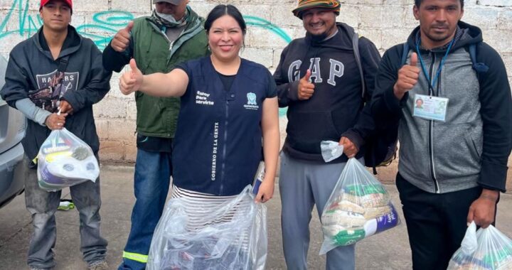 Brindan ayuda humanitaria a personas migrantes en tránsito por Guanajuato