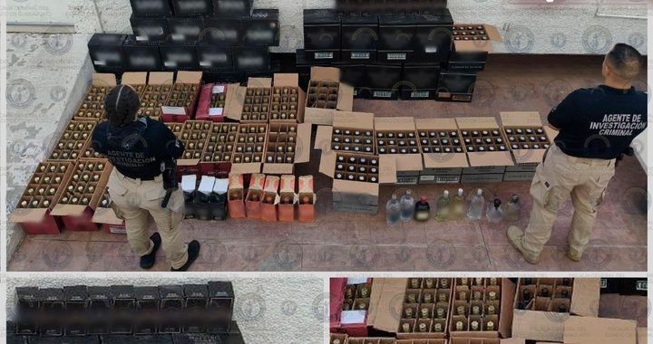 Aseguran 531 botellas de alcohol adulterado en León