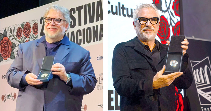 Guillermo del Toro y Alfonso Cuarón reciben la Medalla Filmoteca UNAM*